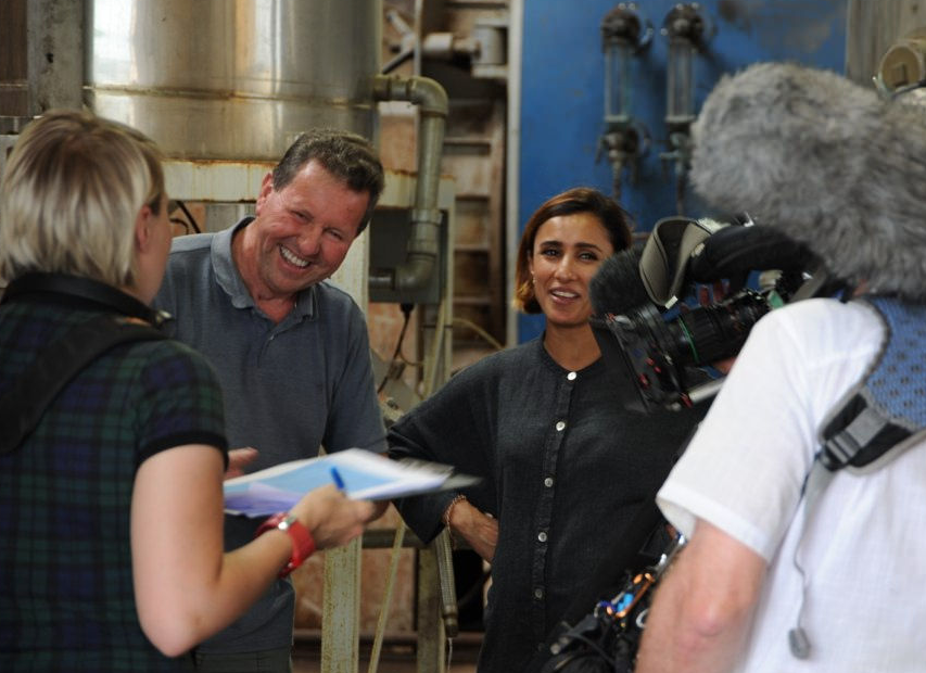 Anita Rani is shown how Summerdown's Peppermint Oil is made.
